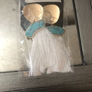 NWT White tassel earrings